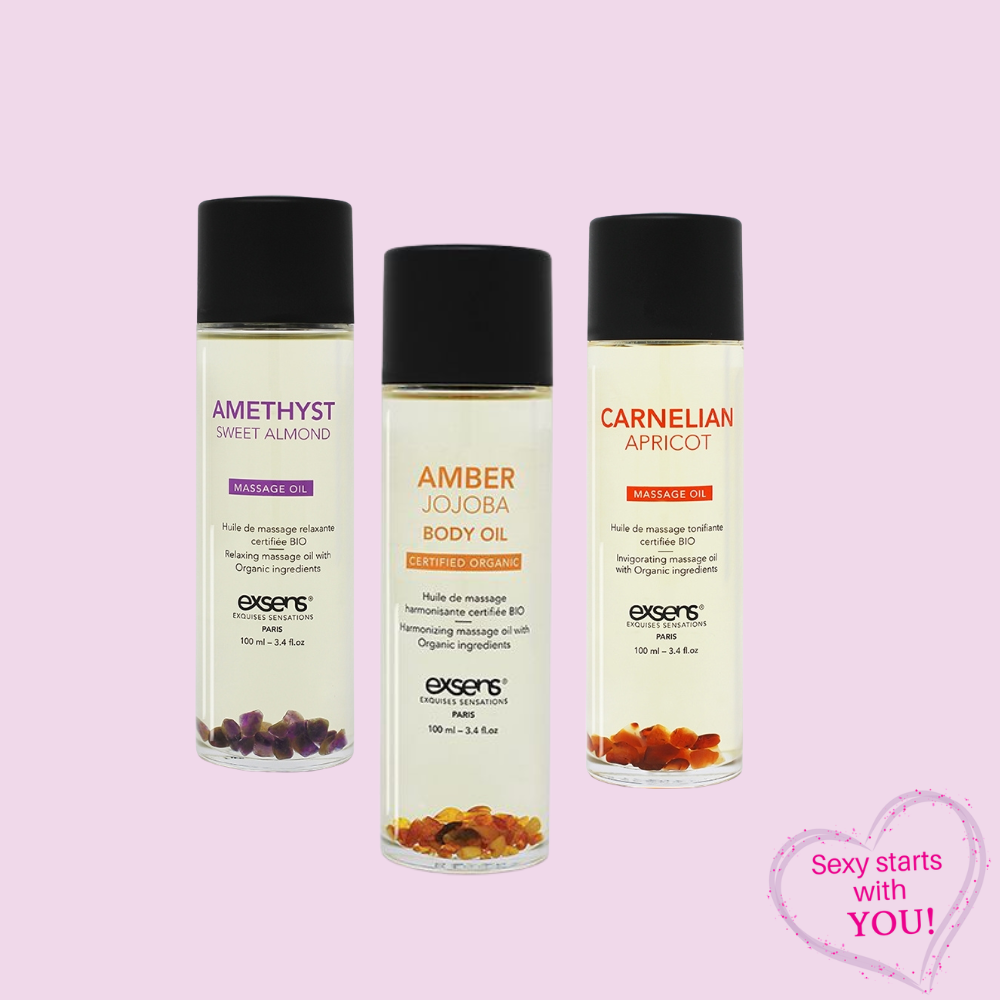 Organic Massage Oil with Crystals