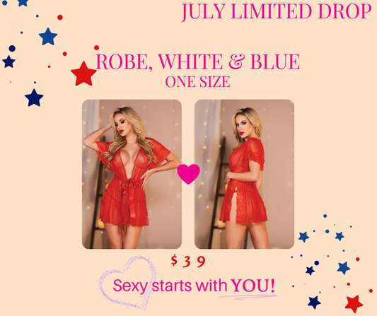 Robe, White & Blue